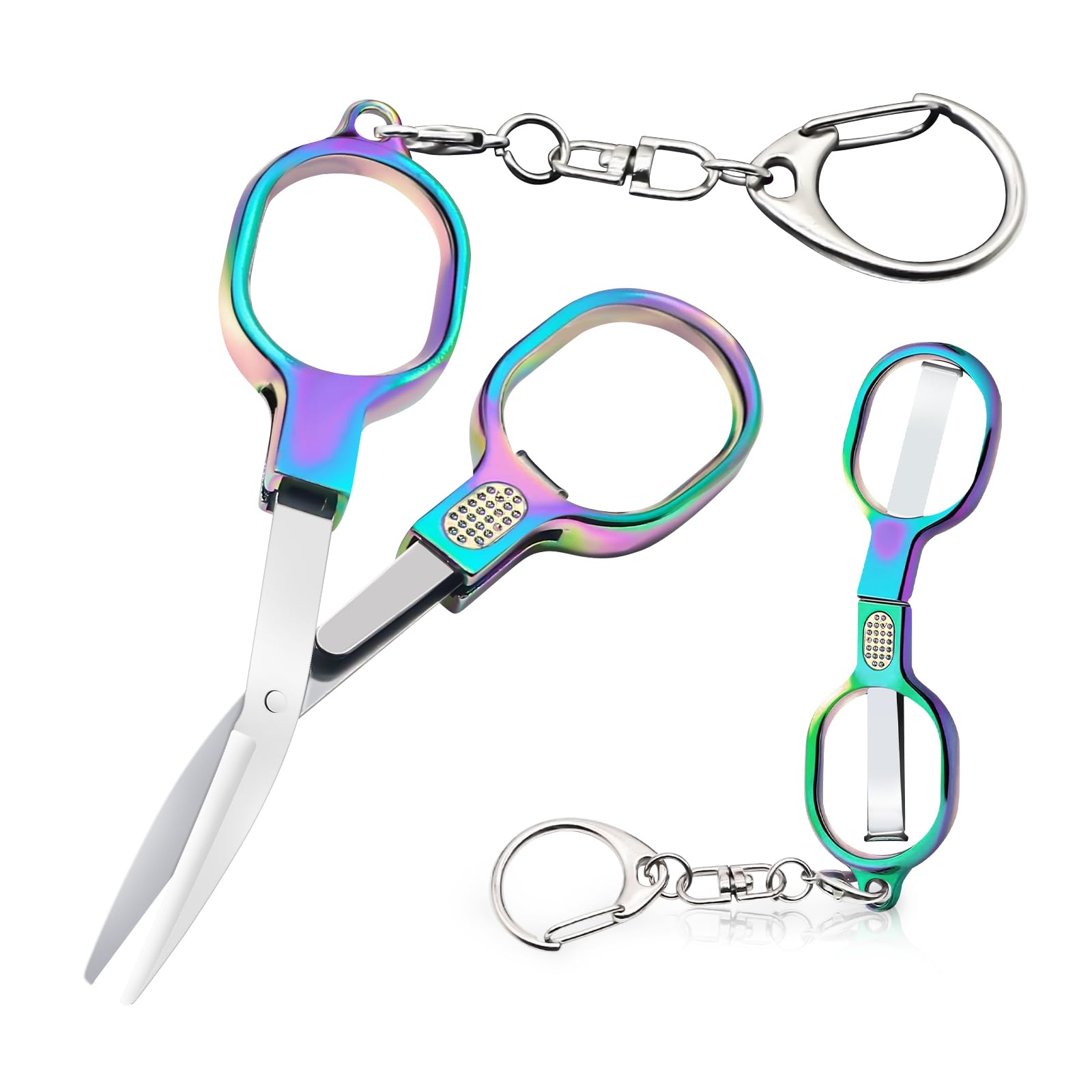 Photo 1 of 2 Pack Nurse Badge Scissors with Keychain - TSA Approved Folding Travel Scissors, Mini Safety Scissors for Nurse Essentials, Medical, Craft & Office