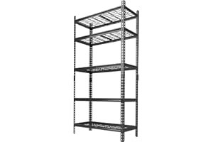 LALFPET Shelving Units Storage – 2200 LBS Heavy Duty 5-Tier Metal Storage Rack, Adjustable Shelving— Rust-Resistant Steel, fo