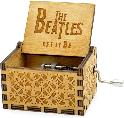 Caja de música de madera tallada antigua：los Beatles: Amazon.es: Hogar