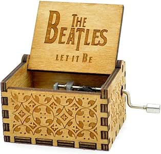 Caja de música de madera tallada antigua：los Beatles: Amazon.es: Hogar