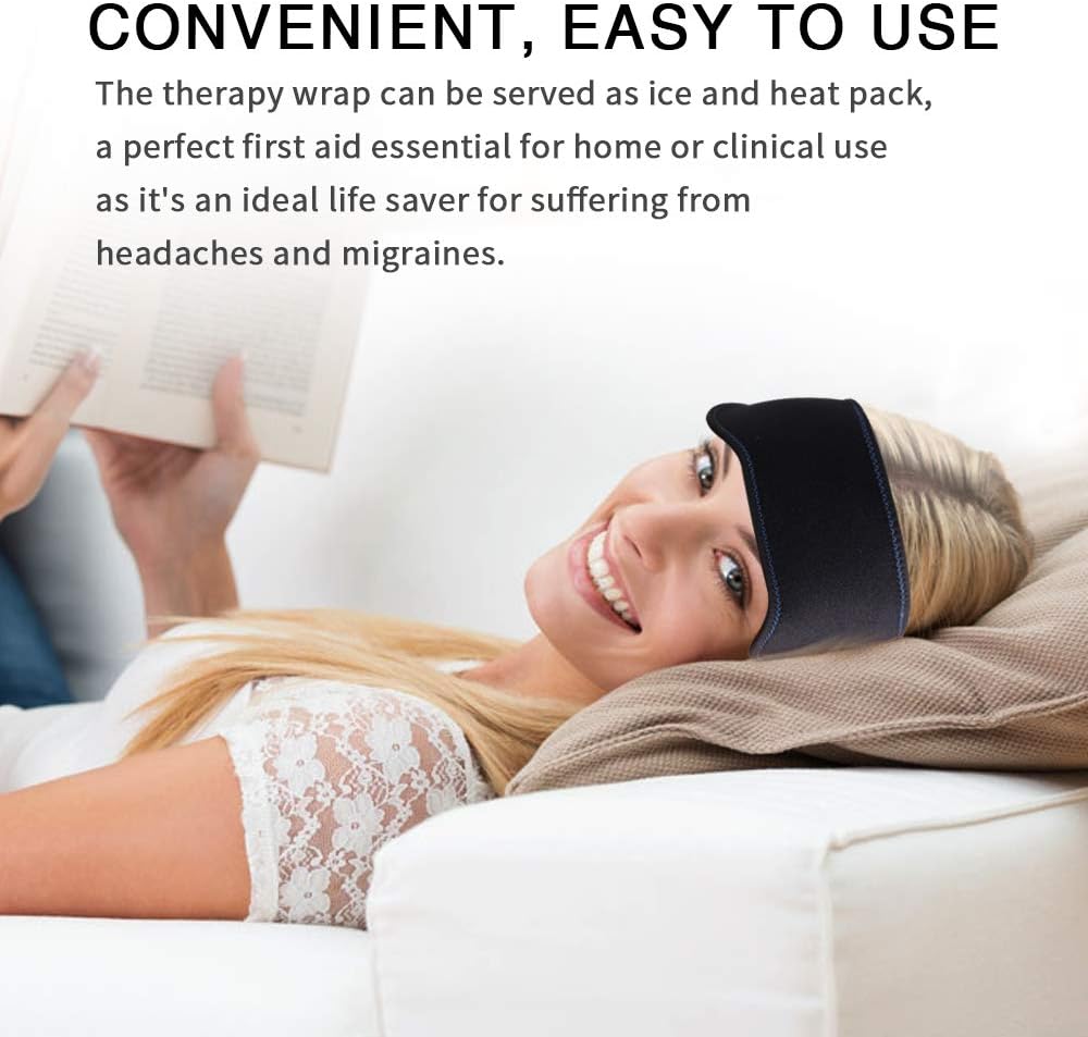 NEWGO Migraine Relief Ice Pack for Head Hot Cold Compress Gel Ice Pack for Headache Chronic Migraine, Chemo, Tension - Image 5