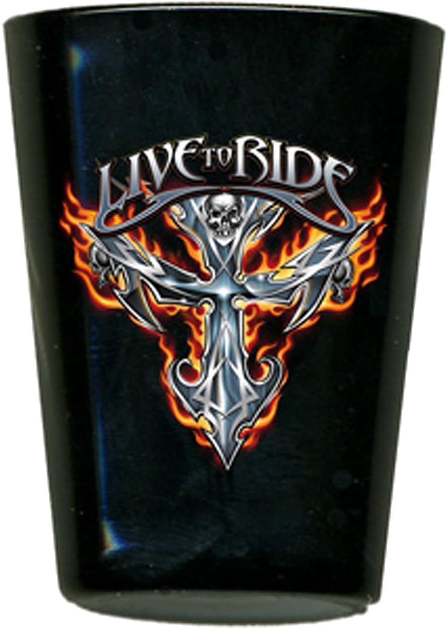 Shot Glasses G-LTR-0002"Live to Ride Renegade" Shot Glass, Black