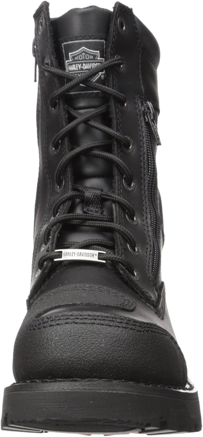 Harley-Davidson Men's Riddick 8-Inch Lace-UP Black Motorcycle Boots D98308: Harley-Davidson: Shoes