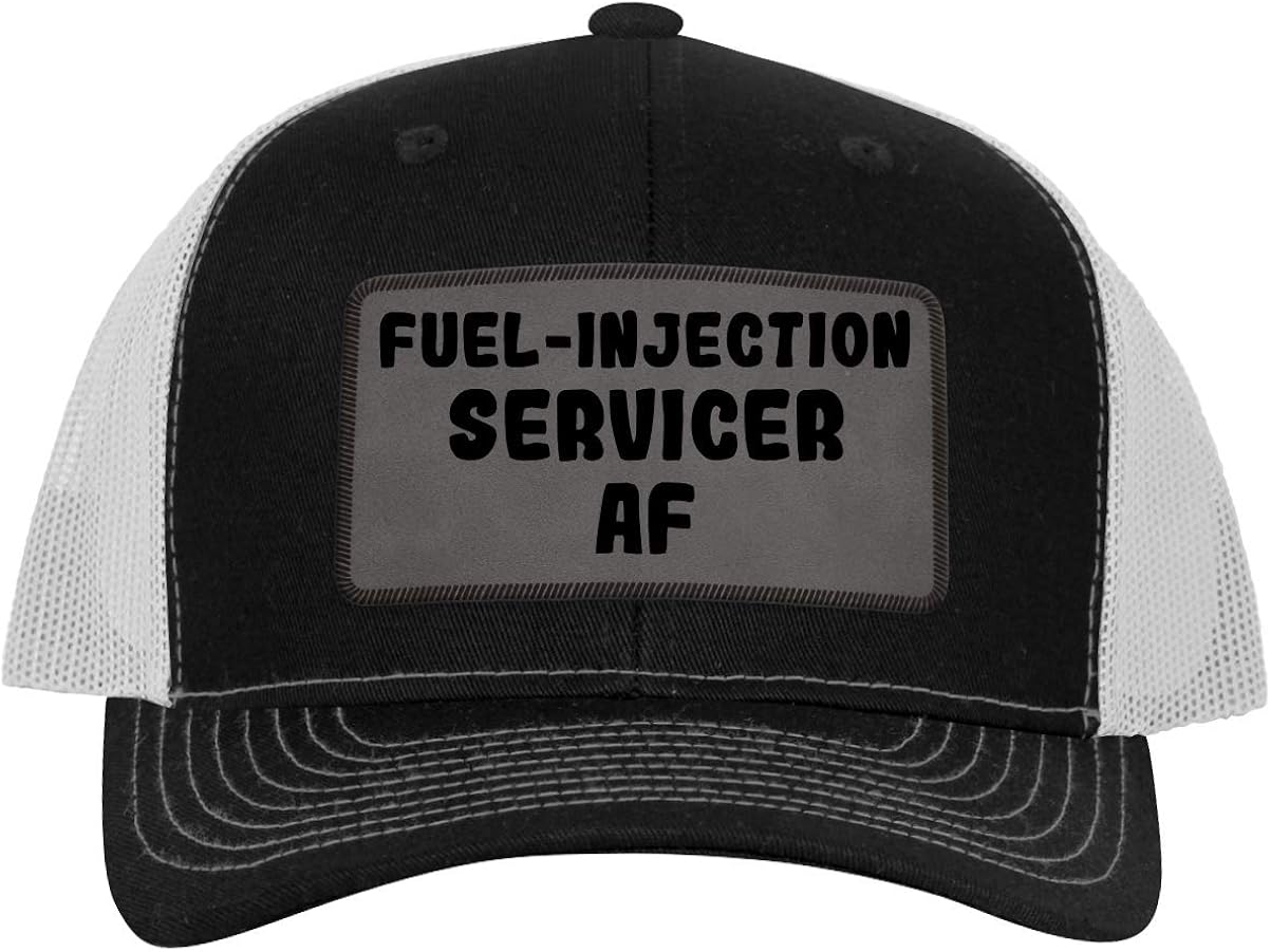 FuelInjection Servicer AF Leather Grey Patch Engraved