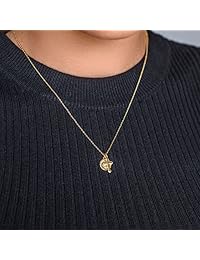 Benevolence LA Cross Necklace with Coin - 14k Pendant Necklace Medal Disc Circle Dainty 18 inch Necklaces for Women - Celebrity Endorsed