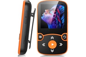 AGPTEK 64GB MP3 Player with Clip, Bluetooth 5.3 Lossless Sound with FM Radio, Voice Recorder for Sport Running, Supports up t