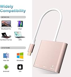 Battony Rose Gold USB C to HDMI Adapter Type-C