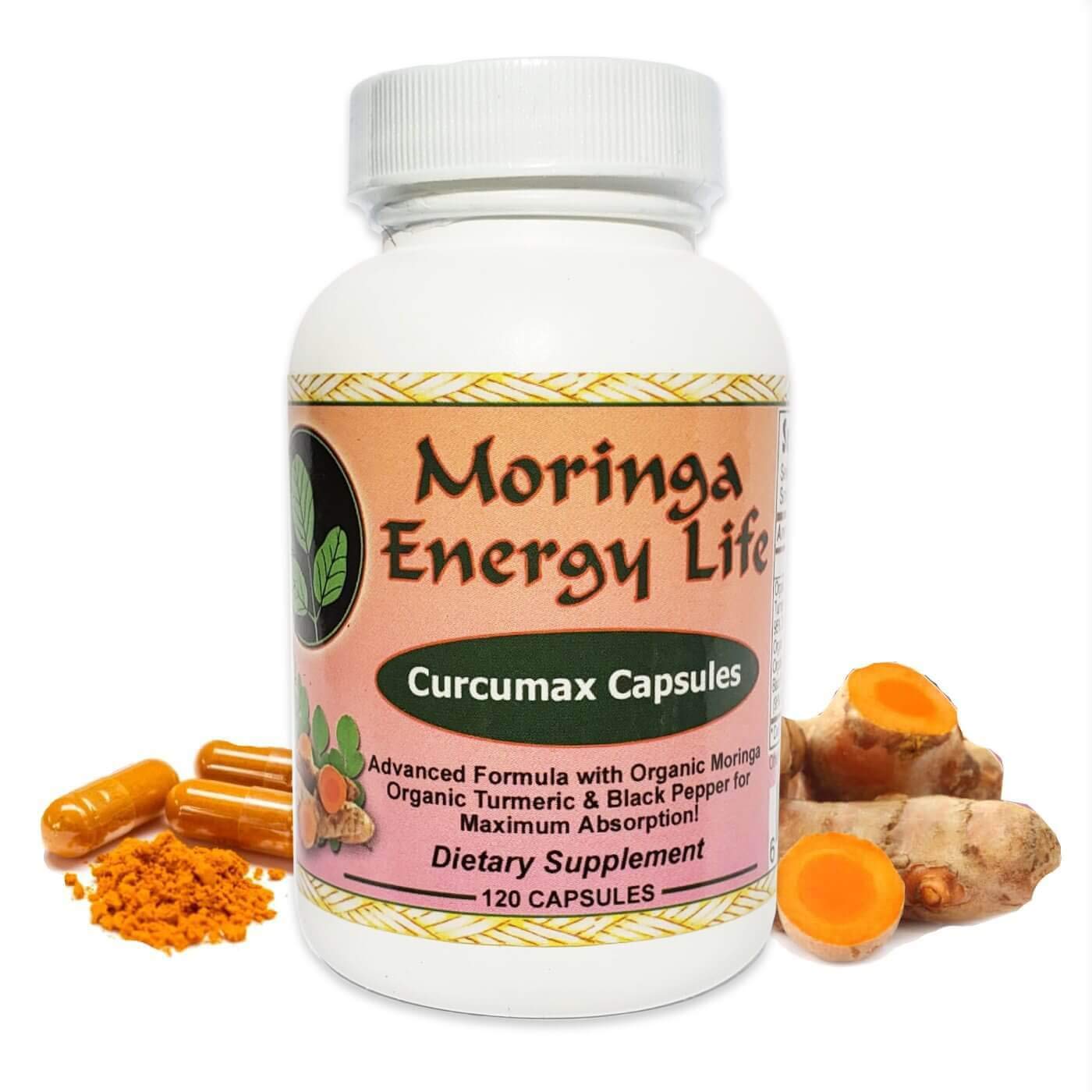 Curcumax Turmeric Plus Moringa Capsules! 100 Pure and Natural