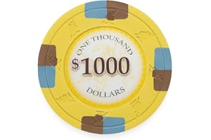 Claysmith Gaming Pack of 50 Poker Knights Poker Chips, Heavyweight 13.5-gram Clay Composite