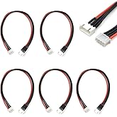 elechawk JST-XH 3S Balance Plug Extension Lead Wire 200mm 5 PCS for LiPo Battery Balance Charging 22AWG Silicone