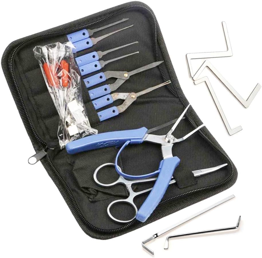 Loboo Idea Ultimate Broken Key Extractor Set, 25-Pieces Multi-Function Steel Broken Key Extractor Removal Hooks/Needles Tool Set