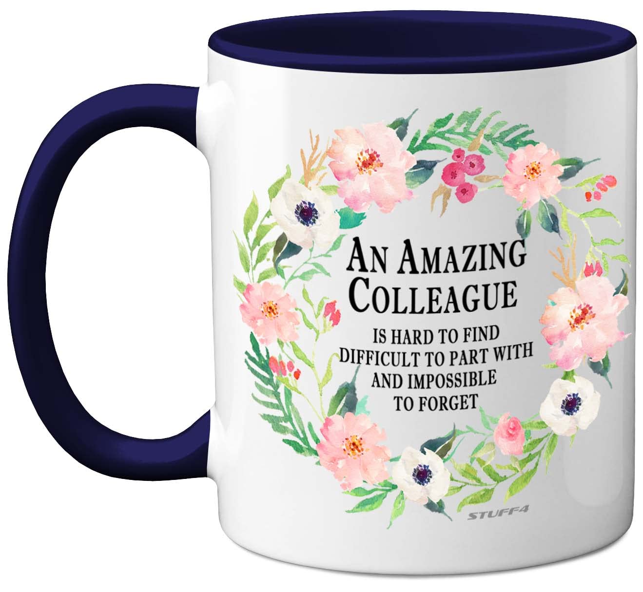 Stuff4 Retirement Gifts for Women, Leaving Gifts for Colleagues Women, Retirement Gift Ideas Men or Sorry Your Leaving Gifts, 11oz Ceramic Dishwasher Safe Navy Blue Mugs
