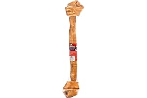 Pet Factory - Chicken Flavor American Beefhide Knotted Bone Dog Chew (20-22 inch) - Natural Long Lasting Chews for Dental Health, Thick Rawhide Dog Bones from USA Cattle