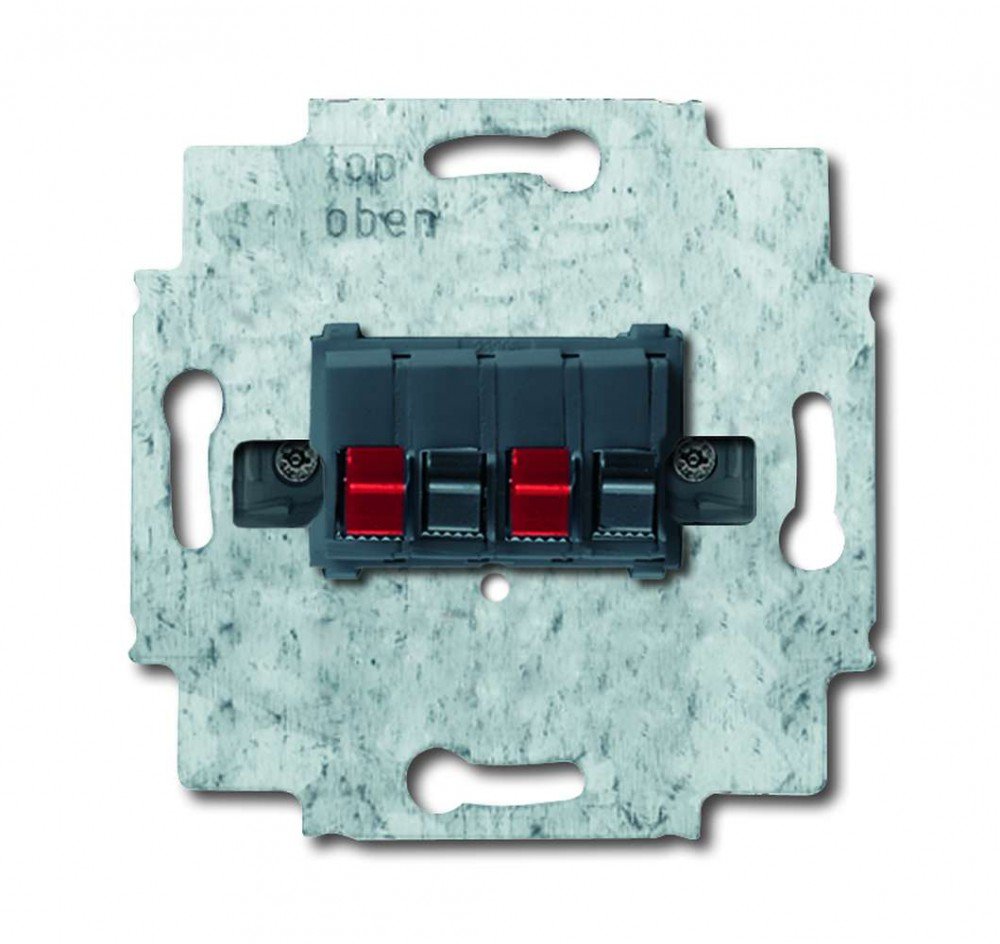 Busch-J. Lautsprecher-Anschlussdose 2fach, schwa 0248/05-101