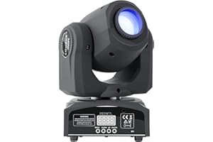 ZKYMZL 25W LED Moving Head DJ Lights - 8 Gobos, 8 Colors, 9/11 Channels, DMX 512, Sound Activated Mini Spot Stage Lighting fo