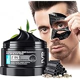 Peel Off Face Mask, JVR Blackhead Remover Mask for Men, Charcoal Peel Off Black Mask, Facial Mask Purifying and Deep Cleansin