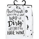 Primitives by Kathy 33209 LOL Made You Smile Dish Towel, 28" x 28", True Friends