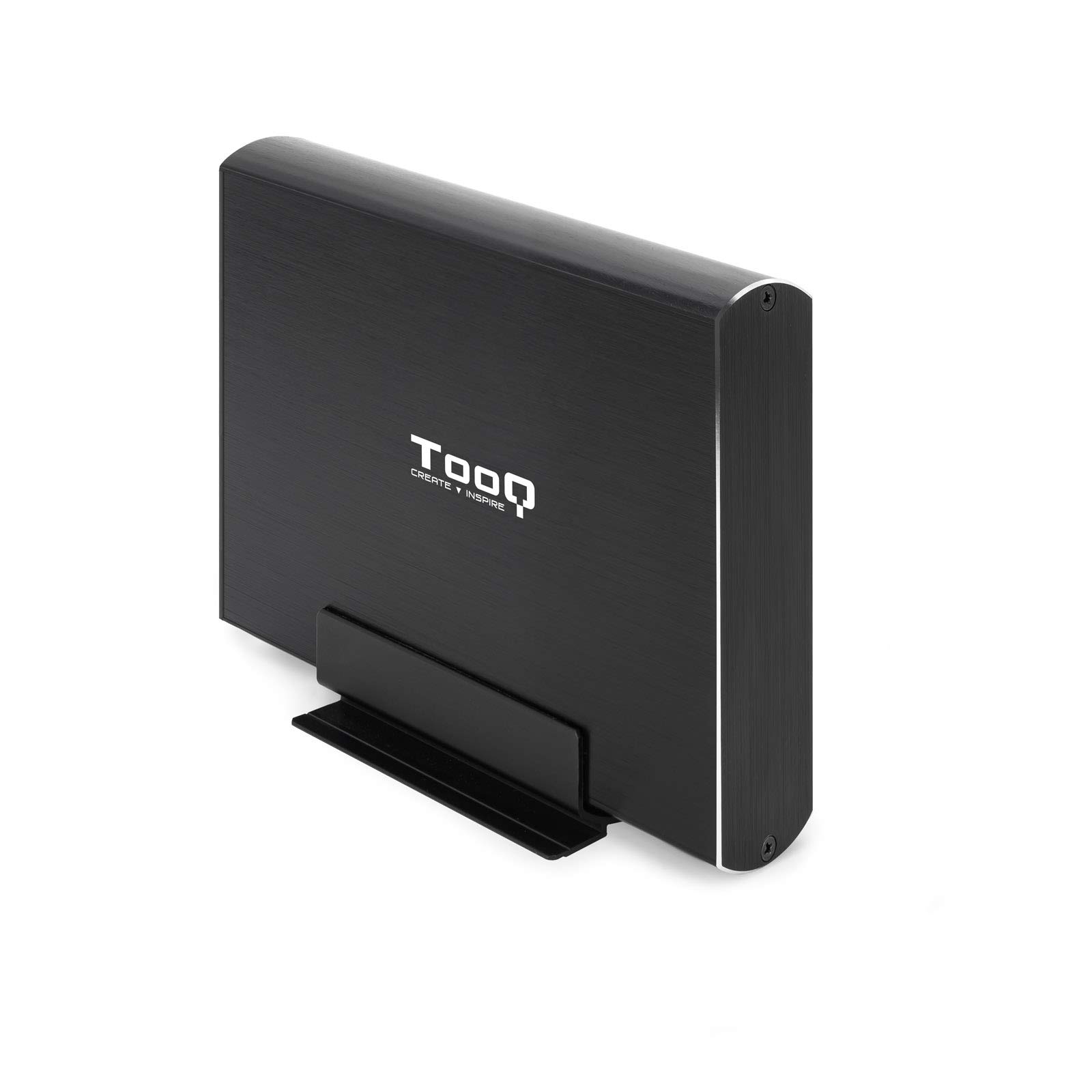 TooQ TQE-3531B - Enclosure for 3.5 inch HDD Hard Drives (SATA I/II/III, USB 3.0), Aluminium, LED Indicator, Black
