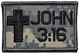 John 3:16 With Cross 2x3 Bible Patch (ACU)