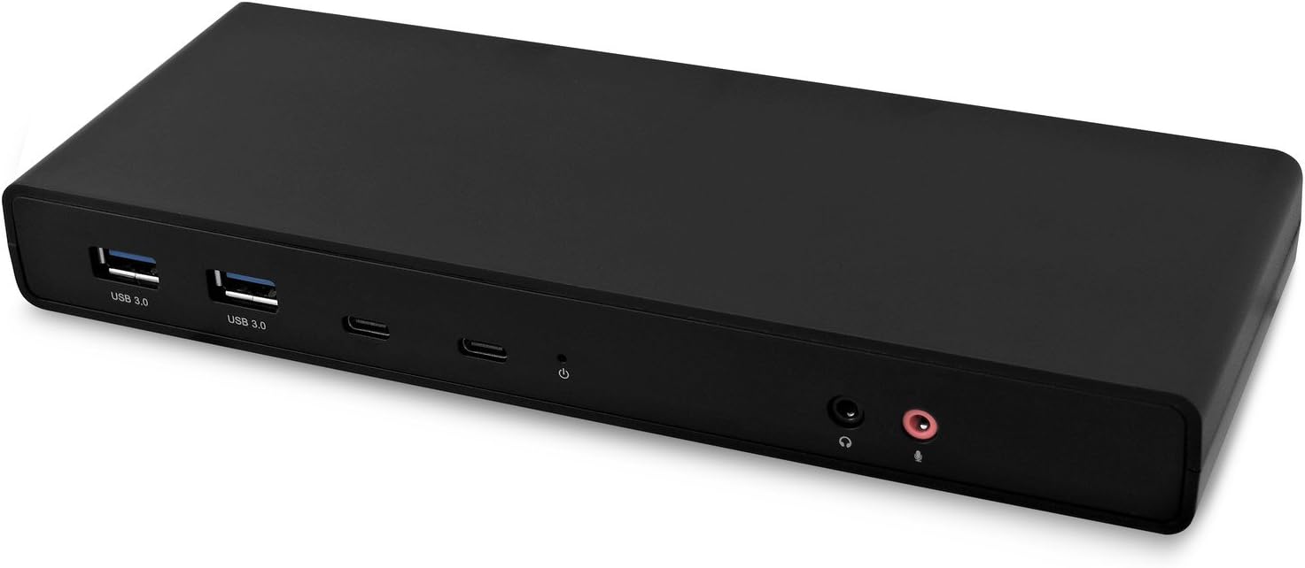 V7 Dual Universal Docking Station with USB-C Power Delivery - for Desktop PC/Notebook/Monitor - 60 W - USB Type C - 6 x USB Ports - 4 x USB 3.0 - Network (RJ-45) - HDMI - DisplayPort - Audio Line In -