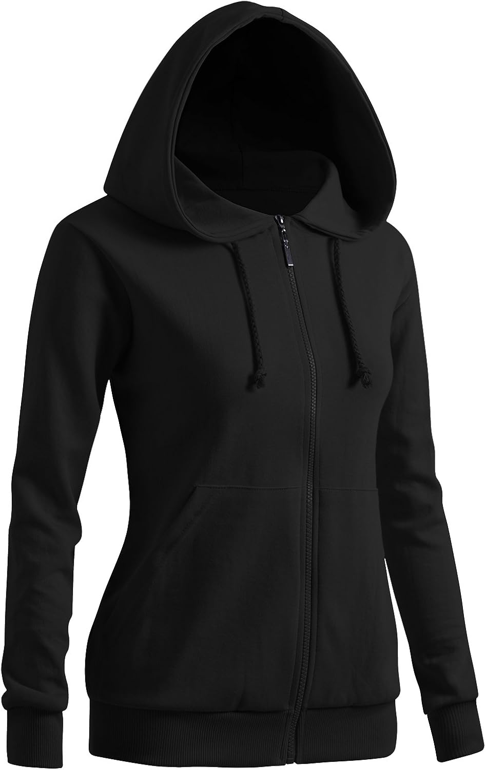 CLOVERY Women's Casual Zip-up Hoodie Basic Long Sleeve Hoodie: Clothing