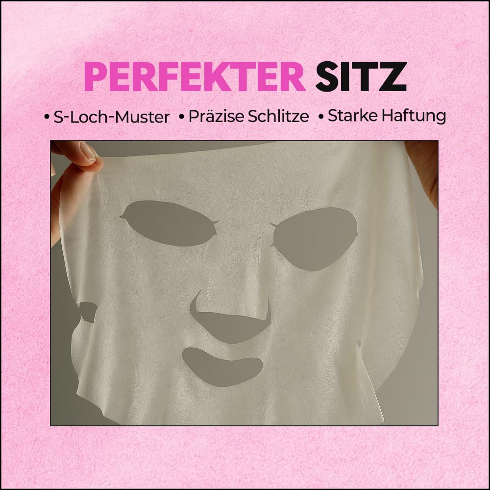 [12 Stück] BEAULIVERY Koreanische Gesichtsmaske mit Hyaluronsäure Tuchmaske, Korea Tuchmasken set 9