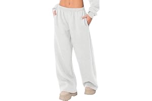 LOMON Wide Leg Sweatpants Women Fleece Sweat Pants Fall Clothes 2025 Teen Girl Baggy Jogger Sweatpant with Pockets