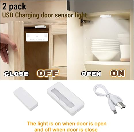 Amazon Com Amagle 2 Pack Magnetic Sensor Wireless Closet Light