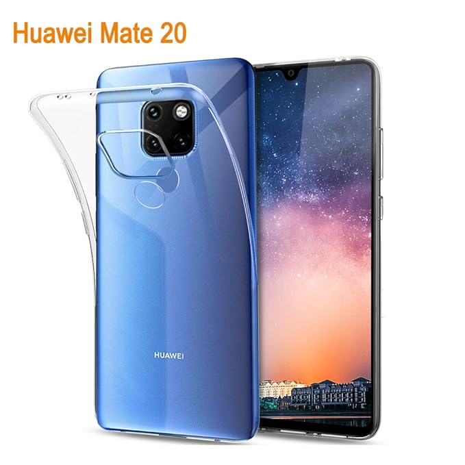 Huawei Mate 20 Hülle Transparent, Soft Silikon Dünn Transparent Hüllen [Kratzfest] [Anti Slip] Durchsichtige TPU Schutzhülle 