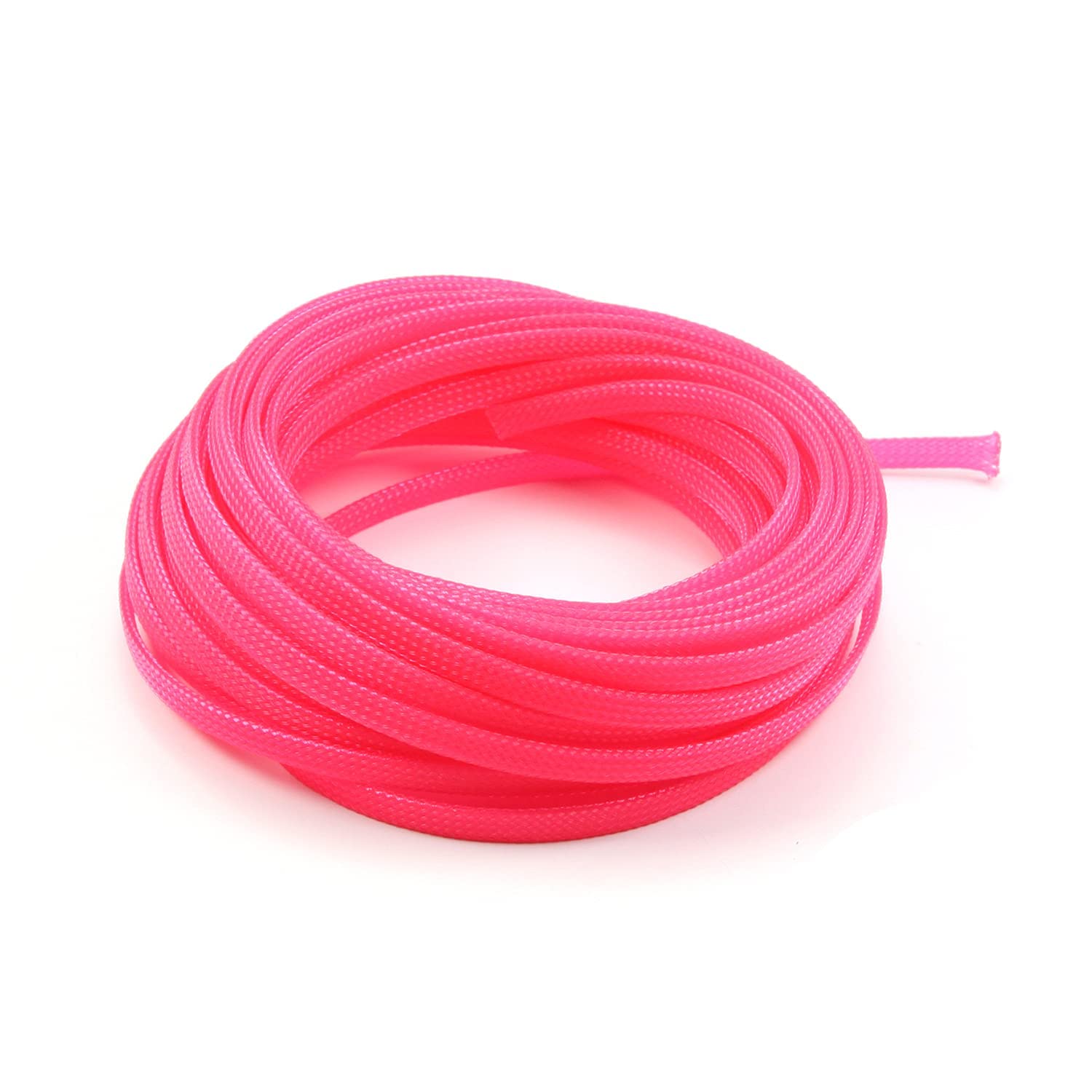 Othmro 1Pc Cable Tidy Sleeve, 10m Cable Protector, Desk Cable Management Cable Organizers Wire Tidy for TV/PC USB Cable, Pet Cable Protector Animal Chewing, 6mm Pink