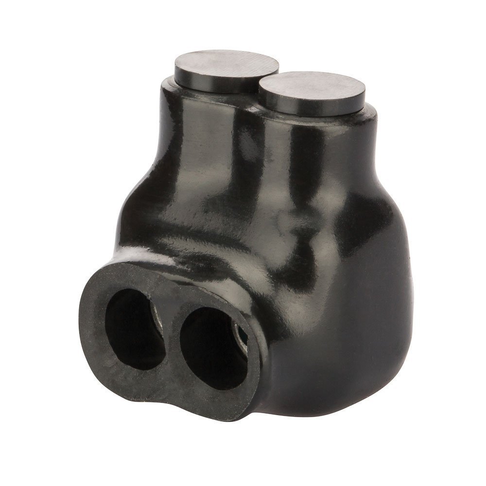 Photo 1 of NSI Industries Polaris Black IT-4 Insulated Multi-Tap Connector- 2-Port Single-Sided Entry for 4-14 AWG Wire Range - Dry Locations - Dual-rated cooper and/or aluminum - 1.18-inch width, 1.38-inch height, 1.12-inch length - Hex size 1/8-inch - 12 Pack