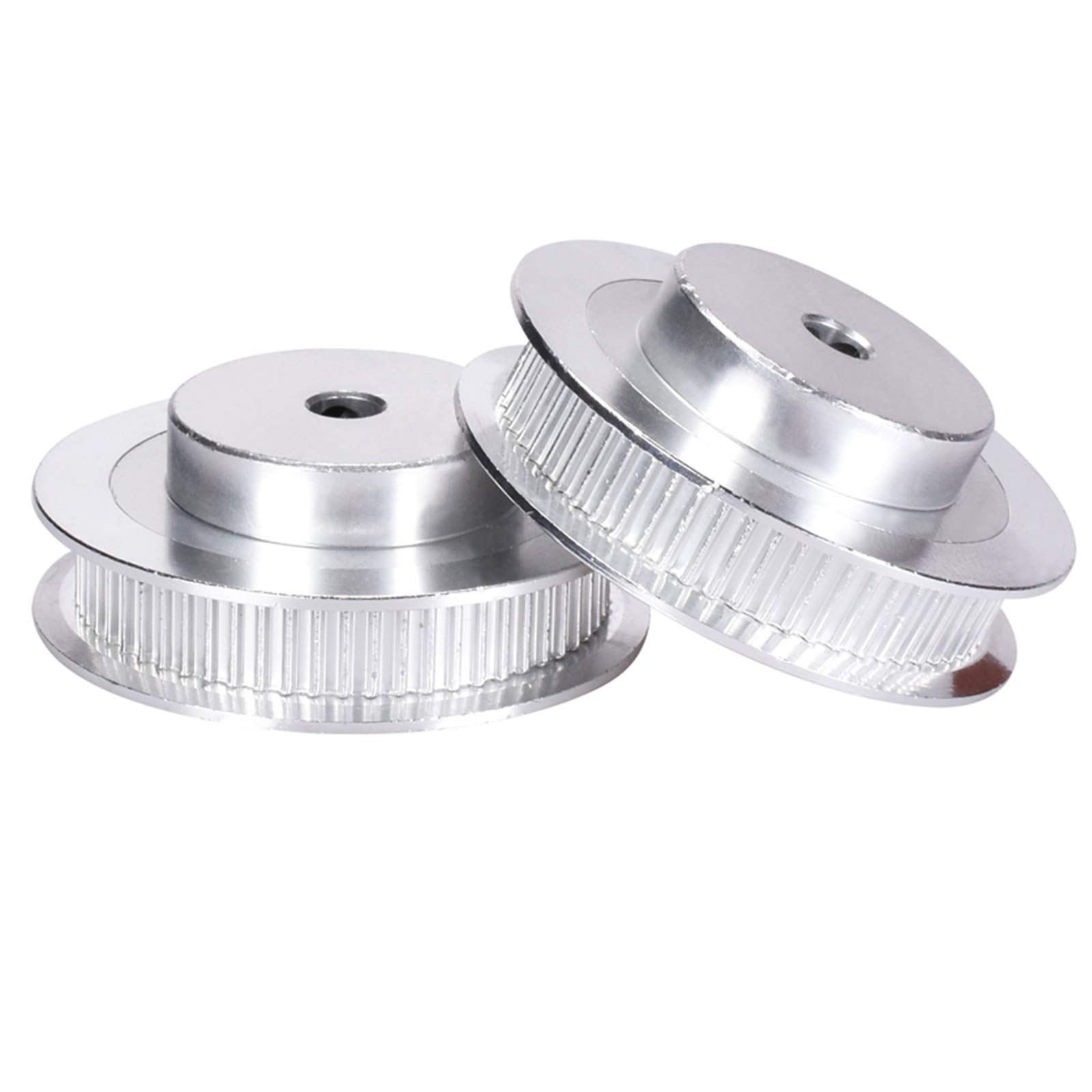 PoPprint GT2 6mm 60 teeth 8mm bore Aluminum Timing Pulley for width 6 mm GT2 belt (Pack of 2)