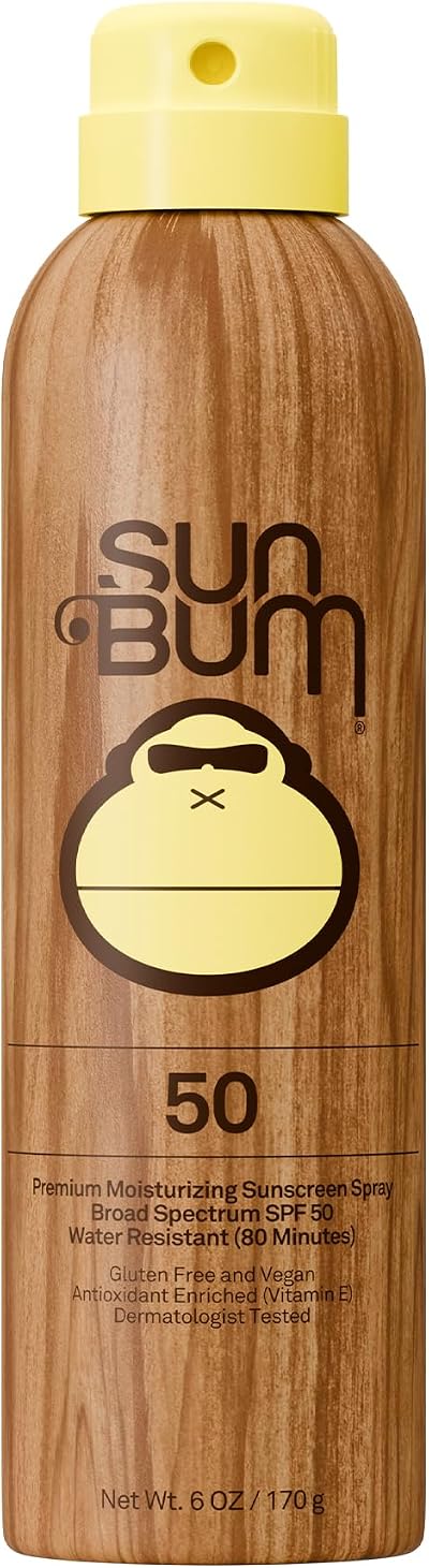 Sun Bum SPF 50 Continuous Spray Sunscreen Lightweight Clear Vitamin E 6oz