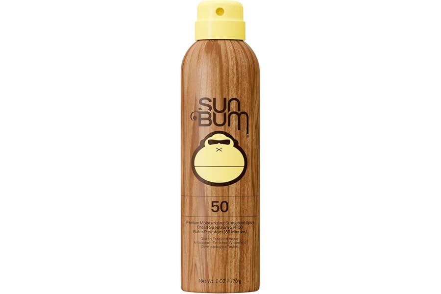 Sun Bum Original SPF 50 Sunscreen Body Spray - Broad Spectrum Moisturizing Sunscreen with Vitamin E - Hawaii 104 Act Compliant (Made without Octinoxate & Oxybenzone) - 6 oz