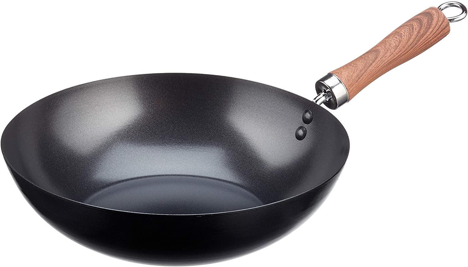 WECOOK-Carbono-Wok-Induccion-20-cm-Antiadherente-QUANTANIUM-Ecologico-3-Capas-sin-PFOA-Acero-al-Carbono-Mango