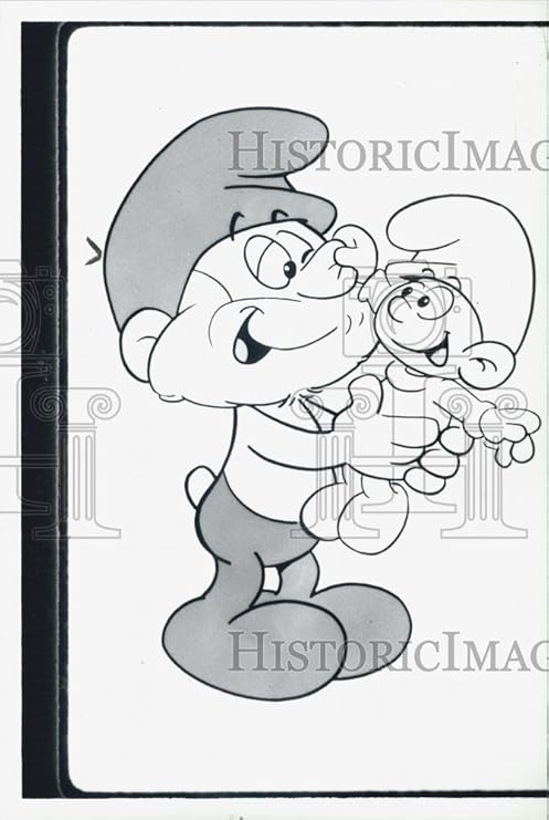 1985 Prensa Foto Papa Bebe Pitufo Animados Personajes De Dibujos Animados Serie De Television Amazon Com Mx Hogar Y Cocina