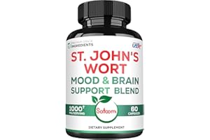 SATOOMI St Johns Wort Capsules 1000mg - 10in1 with Ashwagandha Root, Holy Basil, L-Theanine, Magnesium L-Threonate & More - 60 Capsules - Comfortable Mood, Brain Health, Concentration & Energy Production