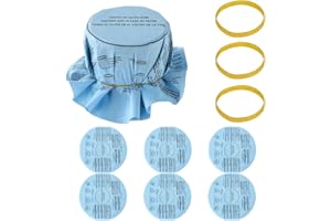 Shop Vac Filters VF2002 – 6-Pack Reusable Wet Dry Vac Disc Filters with 3pcs Retaining Bands for 5 Gallon and Larger Shop Vac