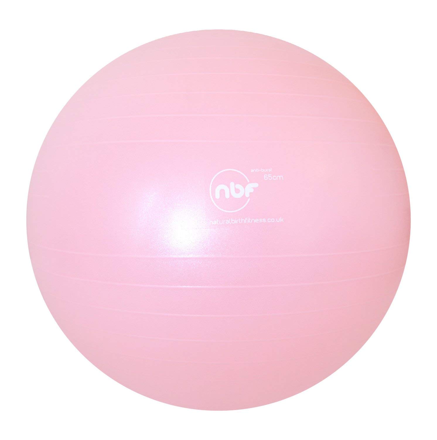 nbf Birthing Ball with Pump and Pregnancy Instruction Guide 55cm 65cm 75cm Anti-Burst 65cm Pink — image 1