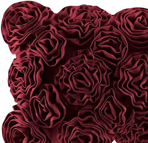 Croscill Bedding, ROMANCE Roses 14" x 22" Decorative Boudoir Pillow, Pomegranate