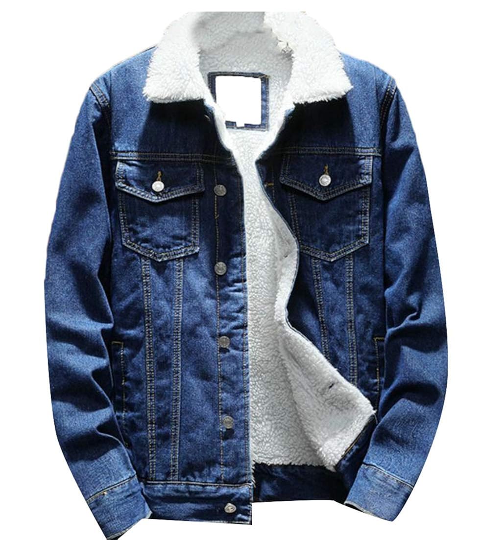 fleeced denim jacket