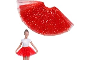 WINROLA Girls Stars Sequins Tutu Skirt Princess Ballet Dance Tutu Dress 3 Layered Halloween Christmas Tutu