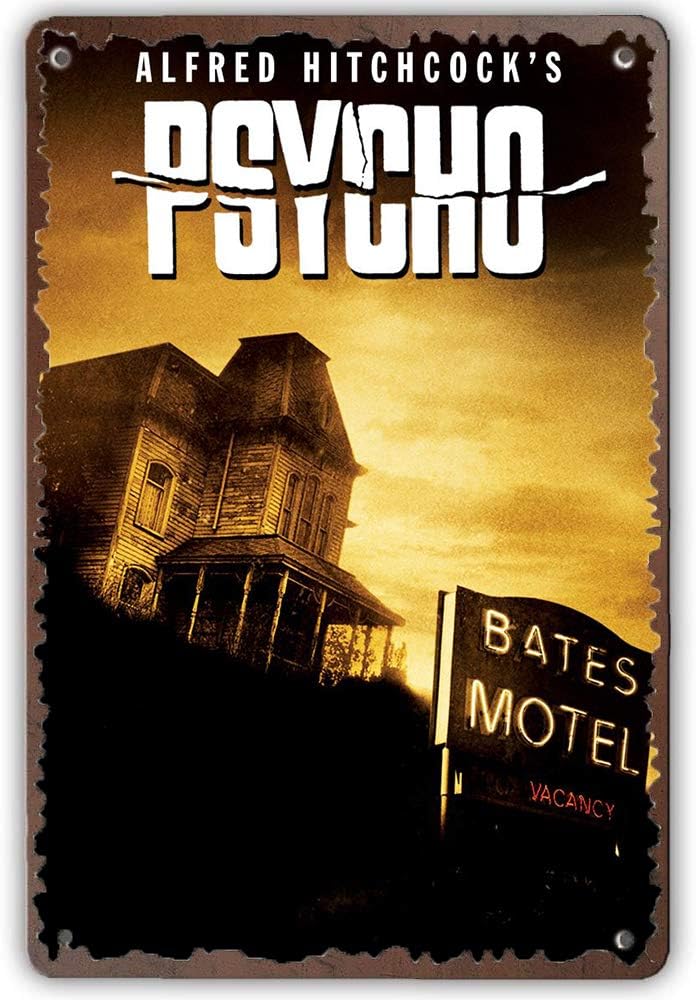 Psycho Classic Horror Film Movie Decor Metal Tin Sign Tin Sign 8x12 inch