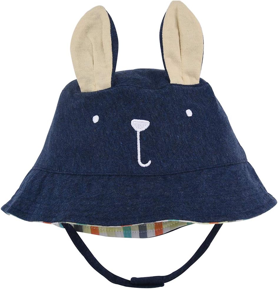 Baby Sun Hat - Toddler Kids Boys Girls Breathable Cartoon Summer Sun Protection Bucket Hat