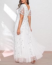 Plus Size Wedding Dress Bride White Women Bridal