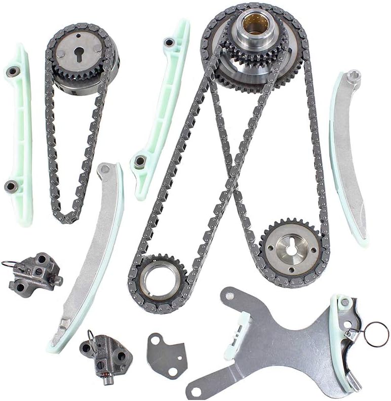 DNJ TK1101 Timing Chain Kit/For 2002-2008/ Dodge, Jeep, Mitsubishi/Commander, Dakota, Durango, Grand Cherokee, Raider, Ram 1500/4.7L/ SOHC/ V8/ 16V/ 285cid, 287cid / VIN J, VIN N, VIN P