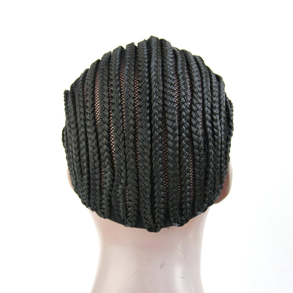 Cici Collection Cornrows Cap For Easier Sew In Braided Wig Caps Black