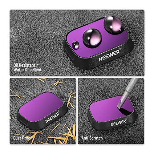 NEEWER ND Filter Set Compatible with DJI Mini 3/DJI Mini 3 Pro, Neutral Density Filter Drone Lens Accessories with Lightweight Frames&HD Multi-Coated Optical Velter, 6pcs CPL ND8 ND16 ND32 ND64 ND128