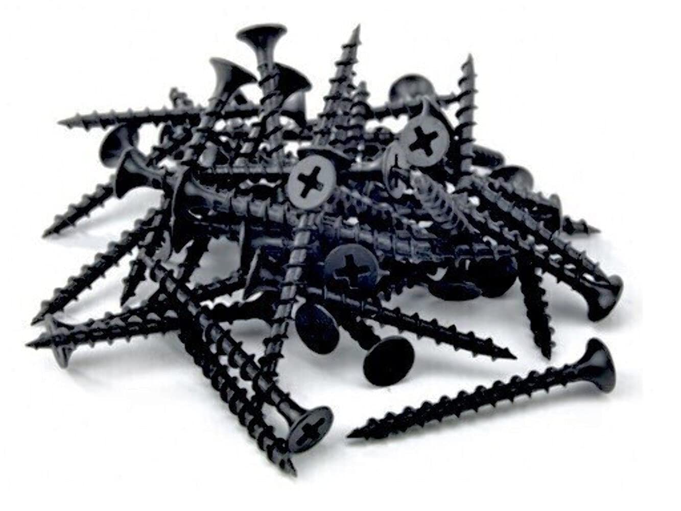 200 x 150mm Screws Black for Wood Plasterboard Drywall Corse Thread Black Phosphate