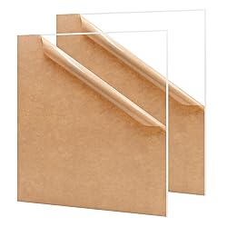 KINLINK 12x12 Plexiglass Sheets 1/8 inch-3mm Clear